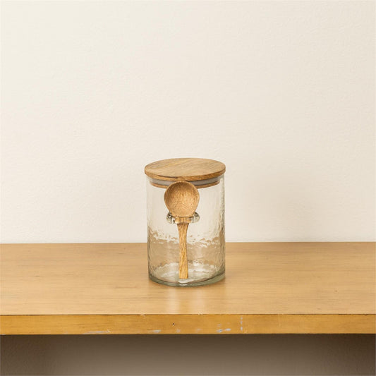Medium Spoon Hold Glass Canister