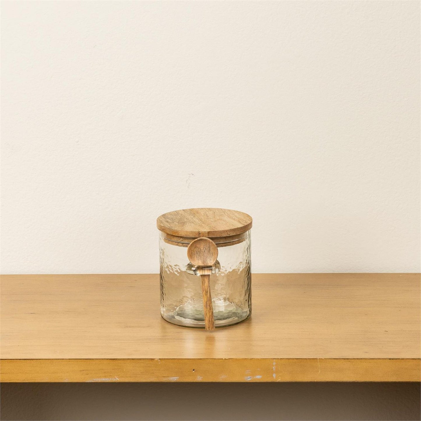 Small Spoon Hold Glass Canister