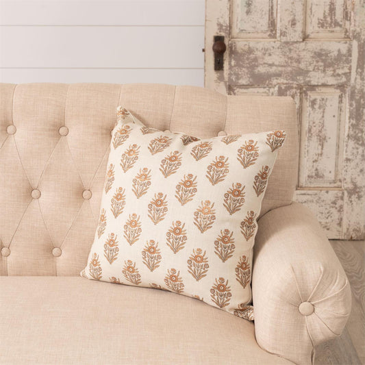 Silhouette Block Print Square Pillow