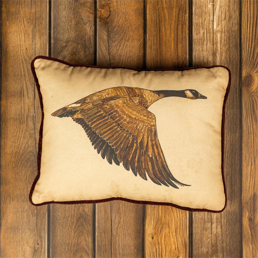 Flying Canadian Goose Pillow