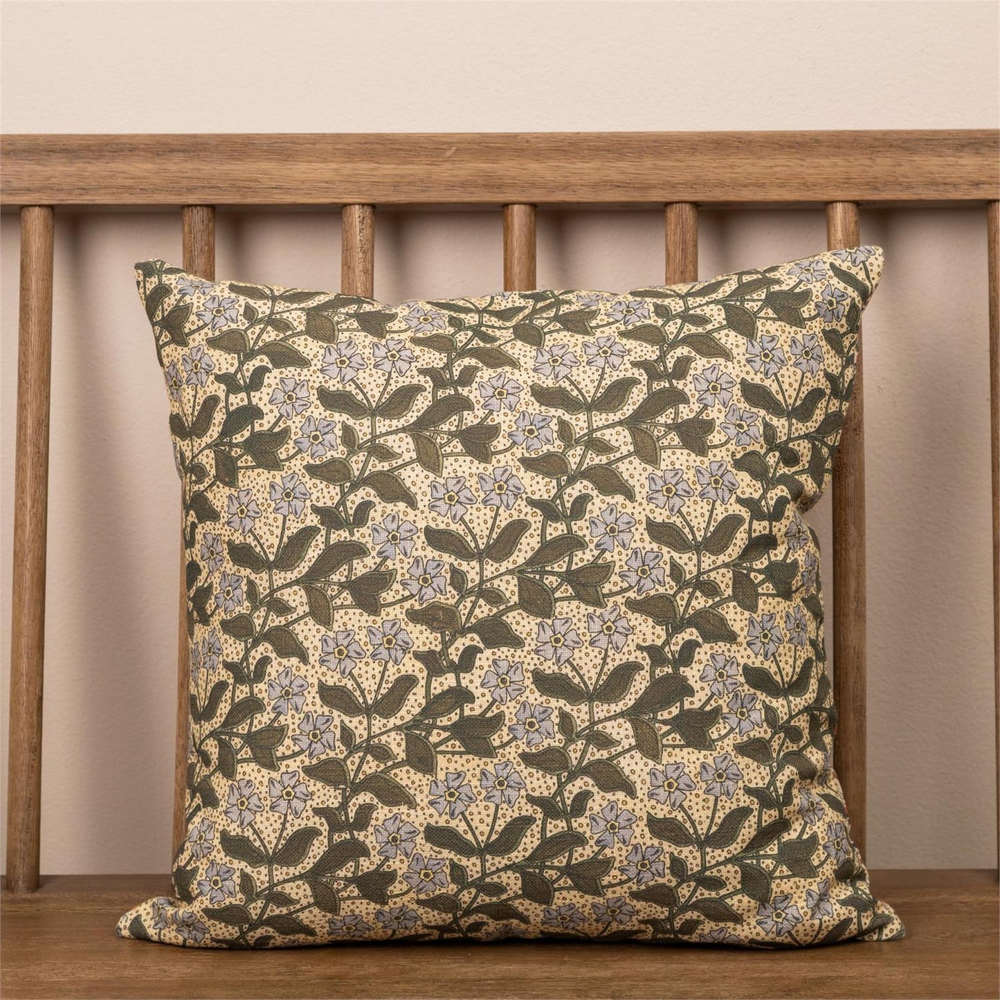 Mini Peach Floral Reversible Pillow