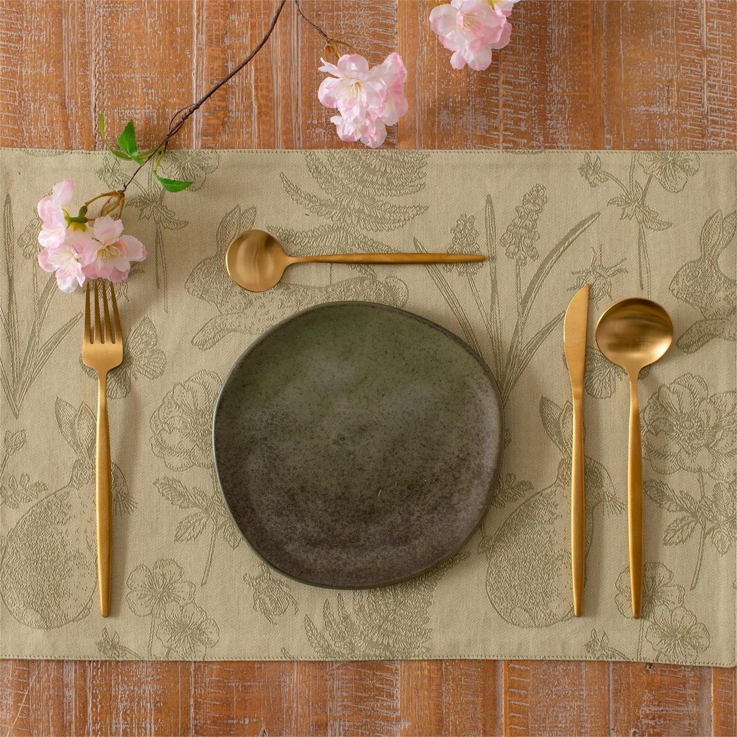 Plate - Green Reactive Glaze,