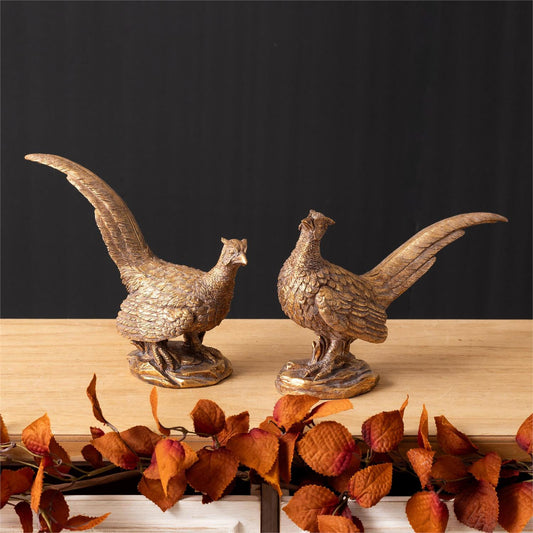 Gold Tone Pheasant Figurine