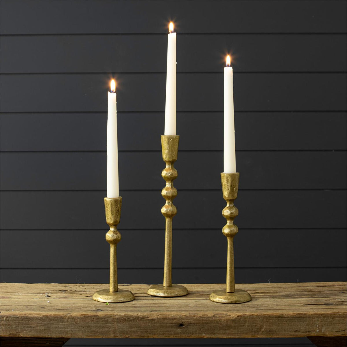 Gold Hand Forged Taper Holder