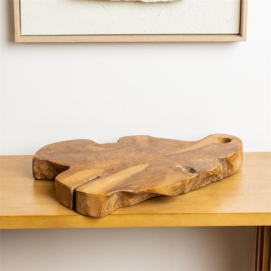 Organic Shape Teak Wood Service Board