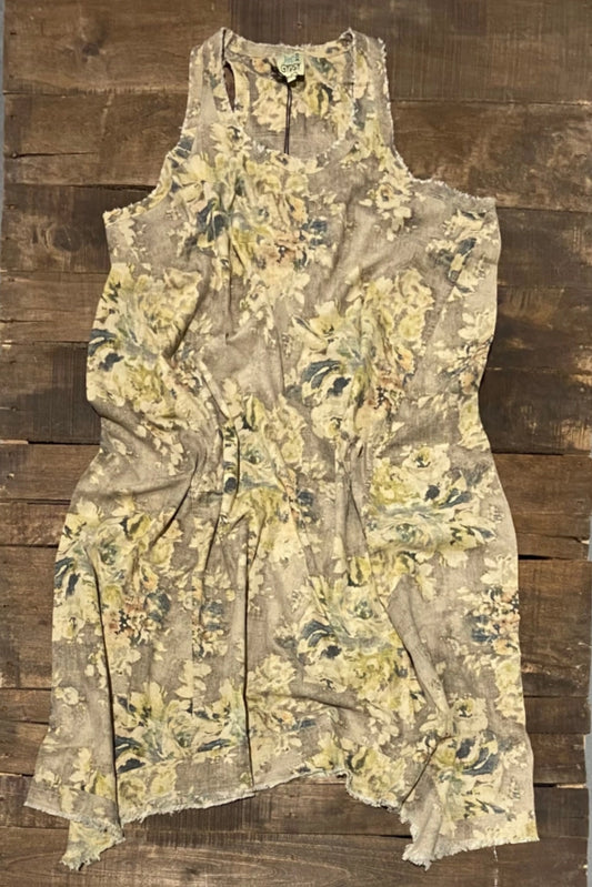 Vintage Floral Fruitful Endeavors Tank Dress
