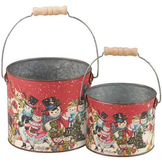 Retro Snowman Bucket