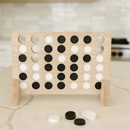 Connect Four Wood Game Board