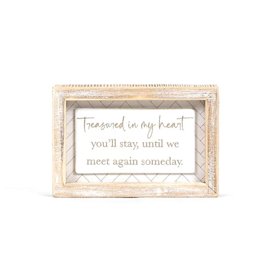 Treasured in My Heart Wood Sign