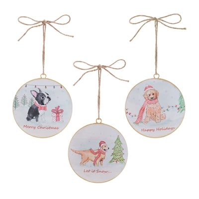 Dog Disc Ornaments