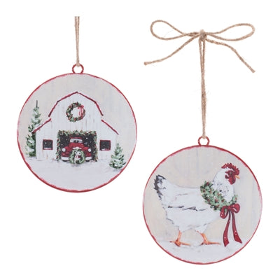 Farm Disc Ornaments