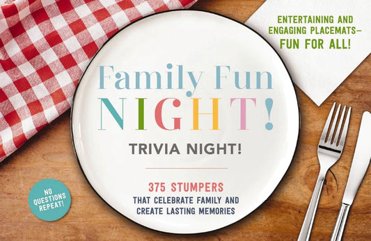 The Family Fun Night Trivia Night Placemats
