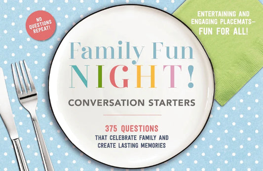 The Family Fun Night Conversation Starters Placemats
