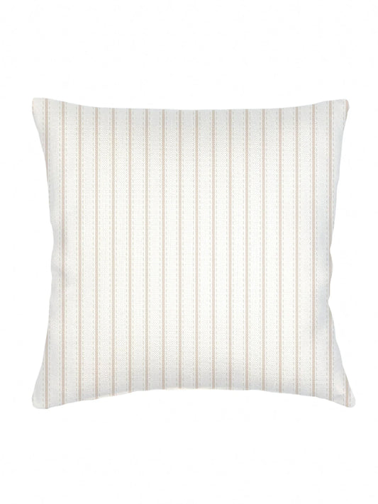 Beige French Stripe Linen Down Euro Pillow