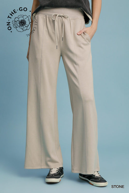 LuxeKnit Highwaist Wide Leg Pants