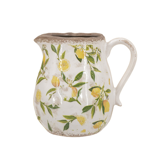 Lemon Ceramic Pitcher Vase