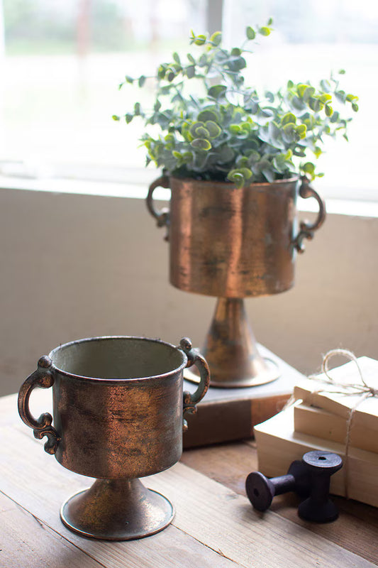 Antique Copper Finish Planters