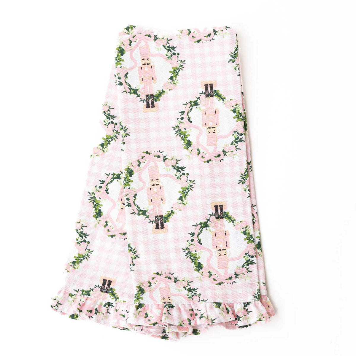 Sugarplum Gingham Ruffle Kitchen Towel Set