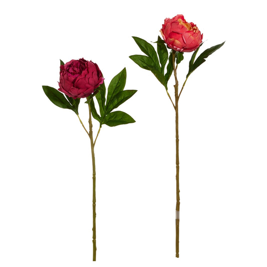 Real Touch Pink Peony Stem