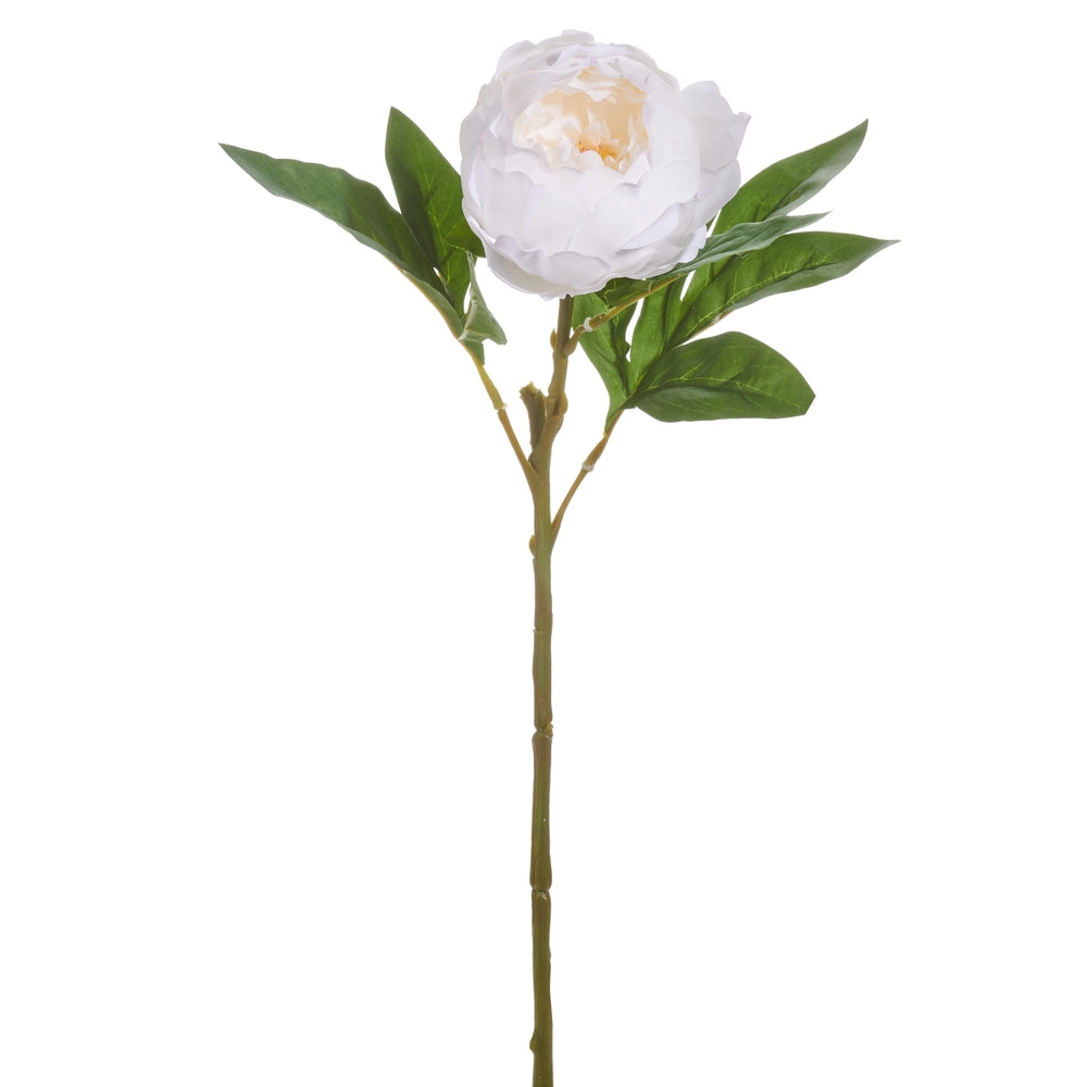 Real Touch White Peony Stem