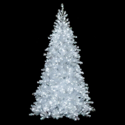 White Iridescent Spruce Artificial Pre-Lit Christmas Tree 7.5'