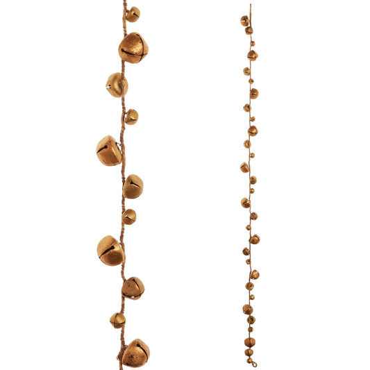 Antique Gold Jingle Bell Garland