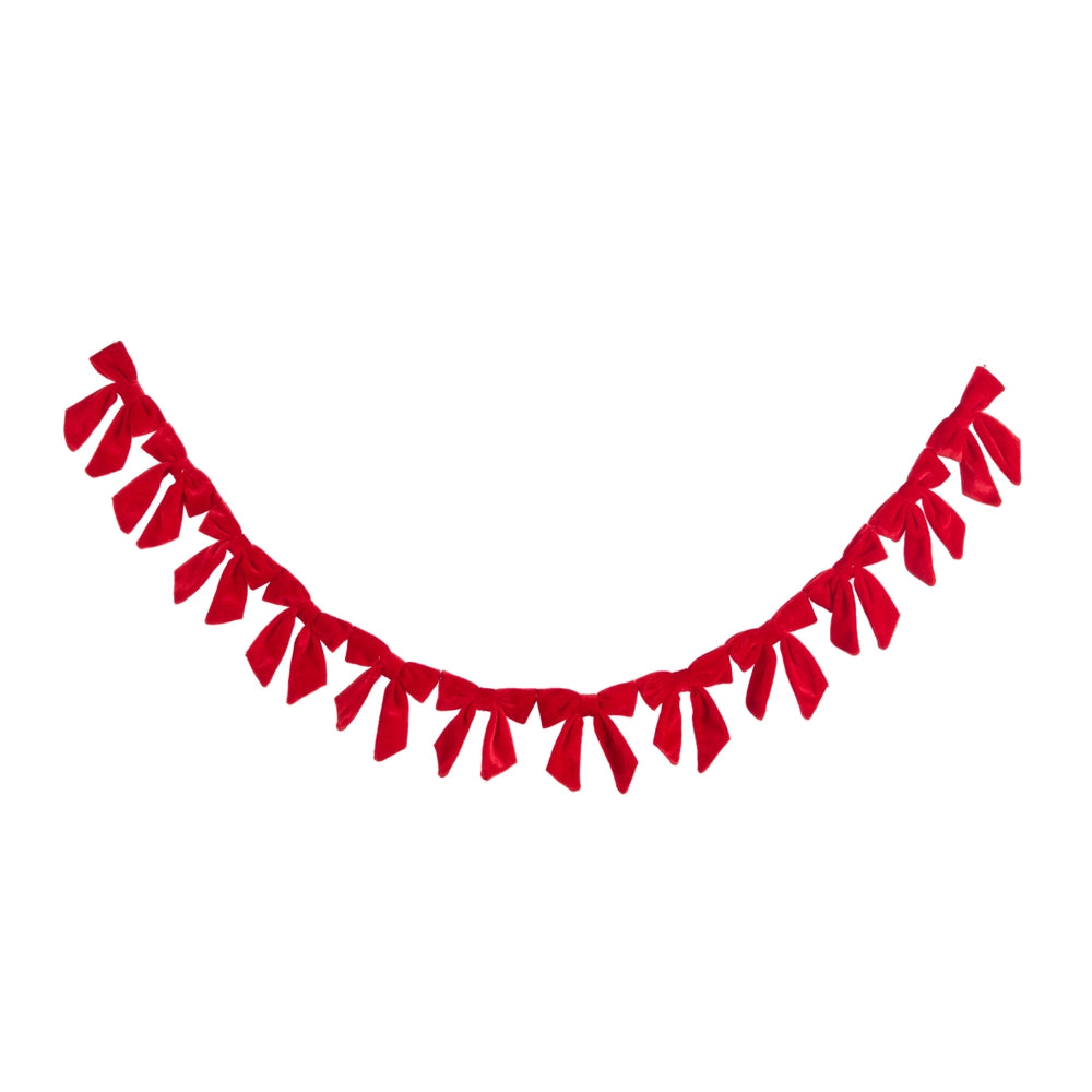 Red Velvet Bow Garland