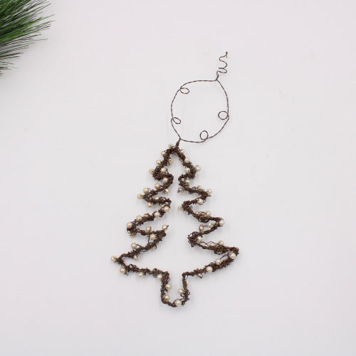 Wire Tree With Pearls Ornament