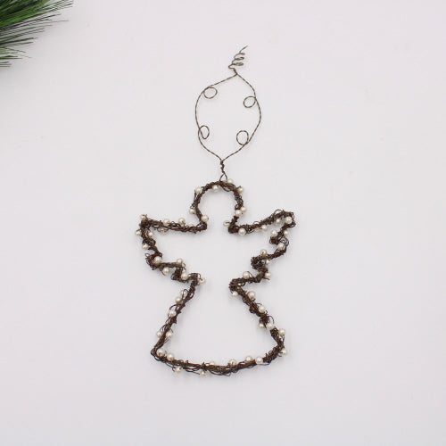 Wire Angel With Pearls Ornament