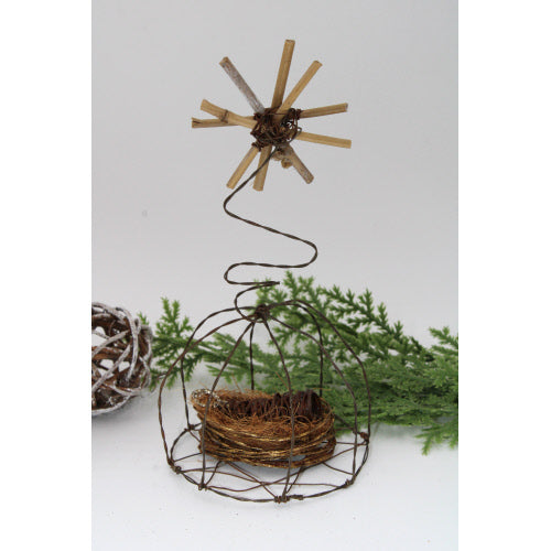 Baby Jesus In Wire Manger