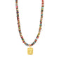 Colorful Imperial Jasper Letter Necklace