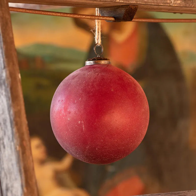 Frost Ruby Ornament 6''