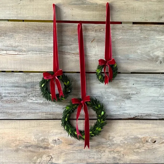 Boxwood Wreath With Ribbon