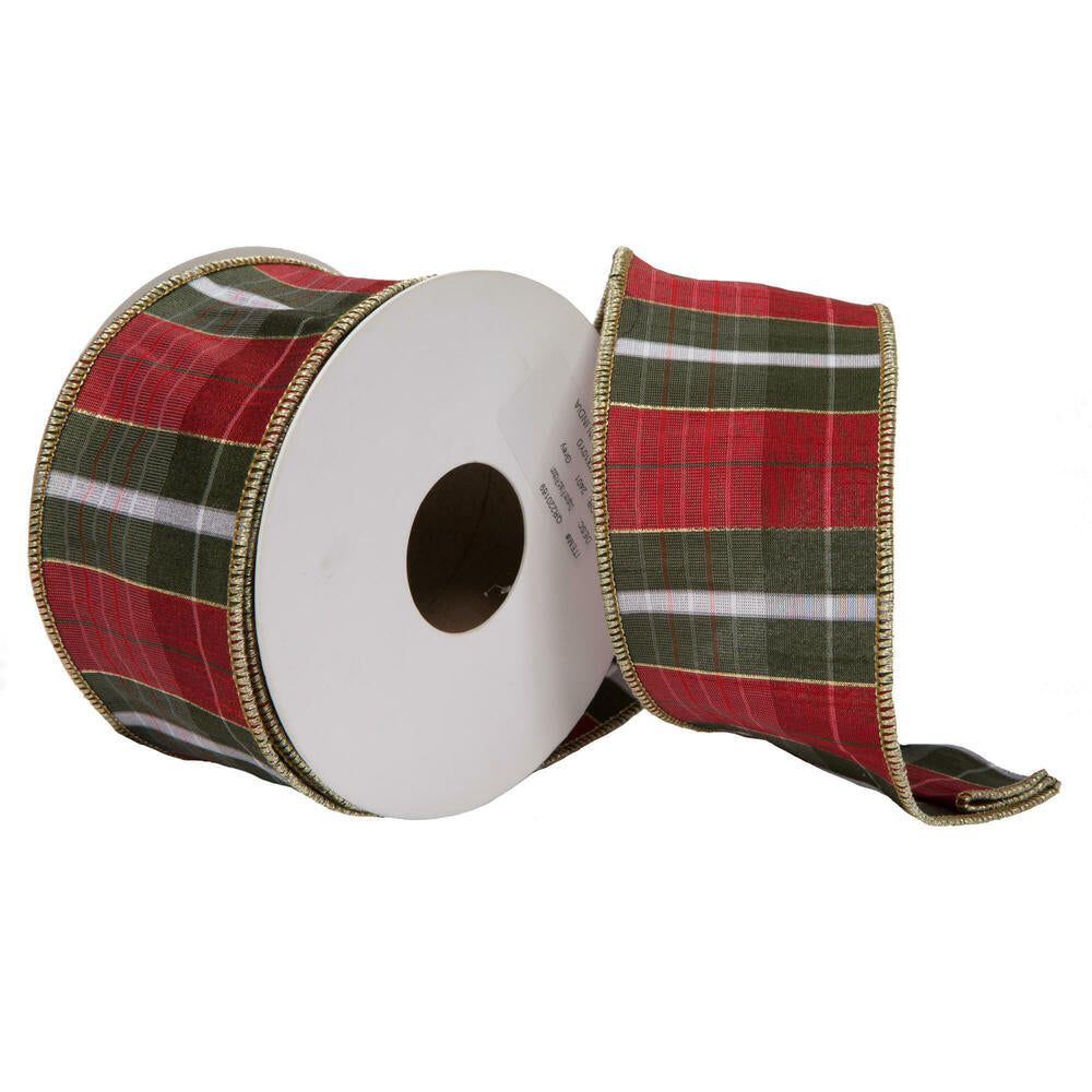 Red And Green Plaid Ribbon