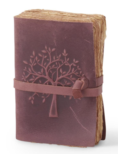 Leather Tree Embossed Handcrafted Deckle Edge Journals