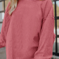 Long Sleeve Ribbed Corded Oversized Sweatshirt