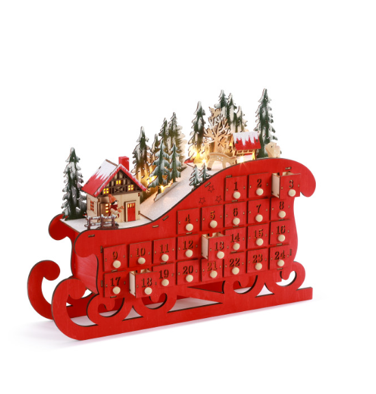 Lit Sleigh Advent Calendar