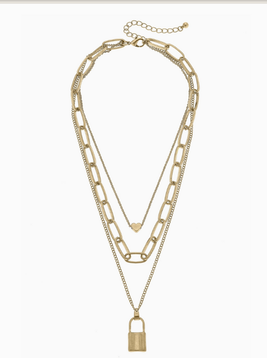 Hendrick Layer Padlock Necklace