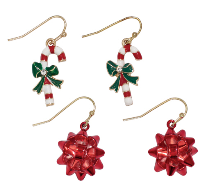 Candy Cane and Bow Duo