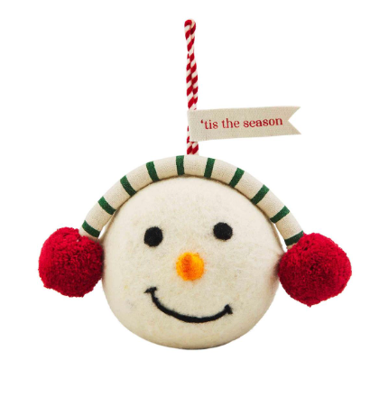 Tis the Season Snowman Ball Ornament