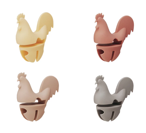 Silicone Rooster Shaped Lid/Spoon Holder
