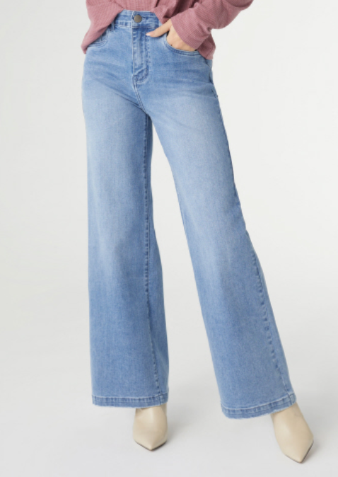 Everstretch Wide Leg Denim Jeans