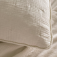 Beige Cotton Gauze Down Euro Pillow