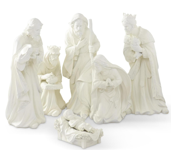 Nativity Figures w/Cream Finish