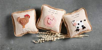 Farm Animal Crochet Pillows