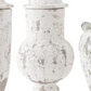 White Glazed Terra Cotta Vases