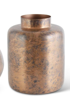 Copper Distressed Metal Vases