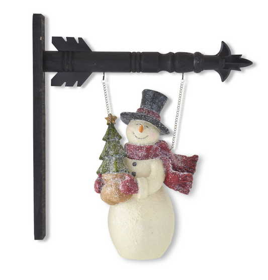Glittered Vintage Snowman Arrow Replacement
