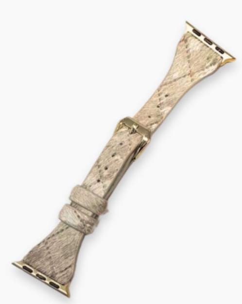 Driftwood Hues Leather Apple Watch Strap