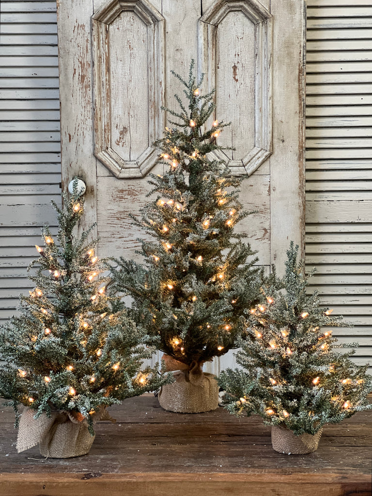 Pine Snow Tree With Lights